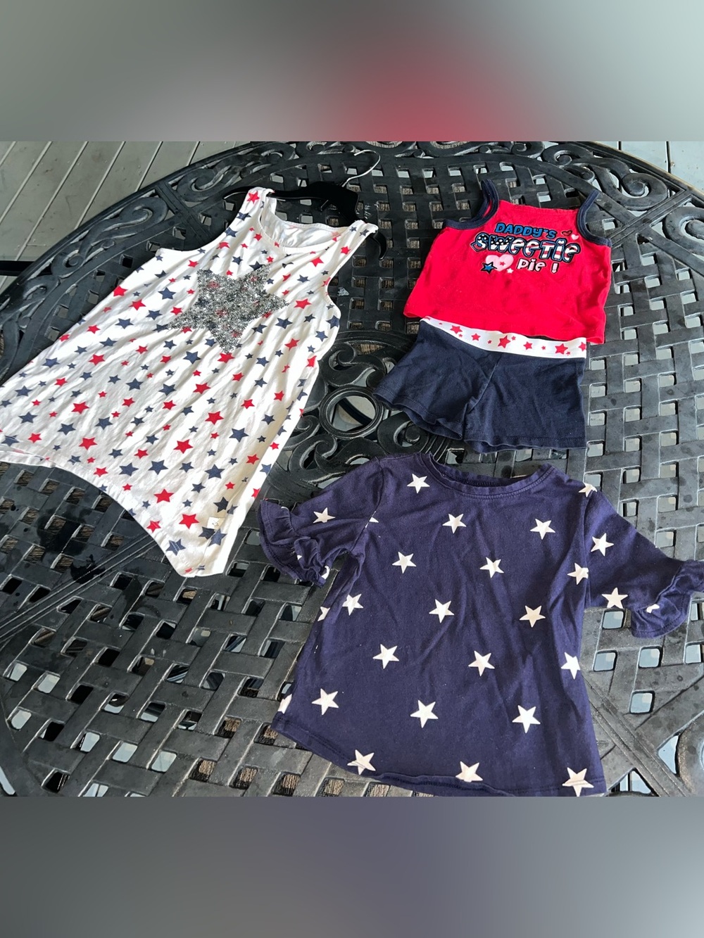 Girls’ 4th of July Clothing (Sz 10/12, 3t and 18 mo)